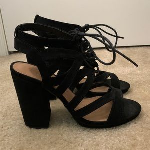 Lace up Chunky Heels